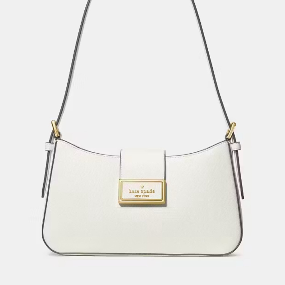 Kate Spade Reegan Saffiano Pvc Small Shoulder Bag Meringue